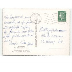 CHENONCEAUX: le château et les jardins vue aérienne 10X15 - très bon état