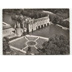 CHENONCEAUX: le château, les châteaux de la loire vue aérienne 10X15 - très bon état