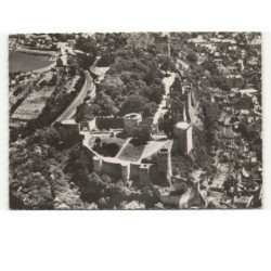CHINON: le château vue aérienne 10X15 - très bon état