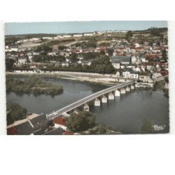 DESCARTES: le pont sur la creuse vue aérienne 10X15 - très bon état