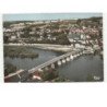 DESCARTES: le pont sur la creuse vue aérienne 10X15 - très bon état