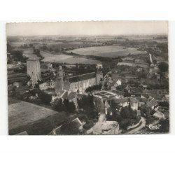 LE GRAND-PRESSIGNY: l'ancien château musée préhistorique le donjon XIIIe siècle vue aérienne 10X15 - très bon état
