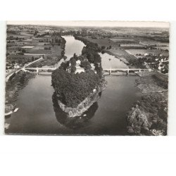L'ILE-BOUCHARD: la vienne les ponts vue aérienne 10X15 - très bon état