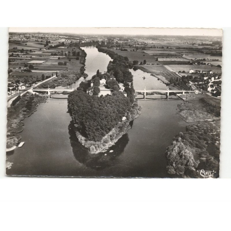 L'ILE-BOUCHARD: la vienne les ponts vue aérienne 10X15 - très bon état