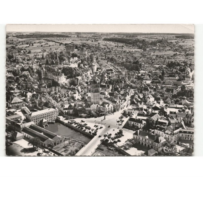 LOCHES: vue panoramique vue aérienne 10X15 - très bon état