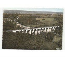 SAINTE-MAURE-de-TOURAINE: le viaduc de besnault vue aérienne 10X15 - très bon état