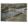 POUZAY: la plage et le nouveau pont vue aérienne 10X15 - état