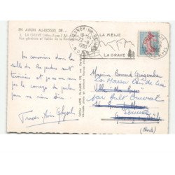 LA GRAVE: vue générale et vallée de la romanche vue aérienne 10X15 - très bon état