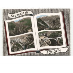 ROUGON: souvenir de... 4 vues vue aérienne 10X15 - très bon état