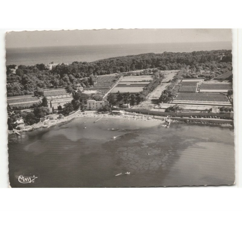 ANTIBES: de la plage de la garoupe et les champs de fleurs vue aérienne 10X15 - très bon état