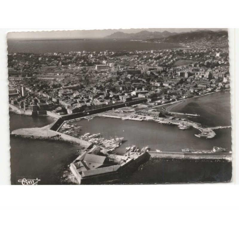 ANTIBES: générale et le port vue aérienne 10X15 - état