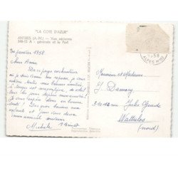 ANTIBES: générale et le port vue aérienne 10X15 - état