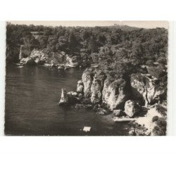 ANTIBES: CAP-D'ANTIBES: bord de mer de la baie de l'argent-faux vue aérienne 10X15 - trsè bon état