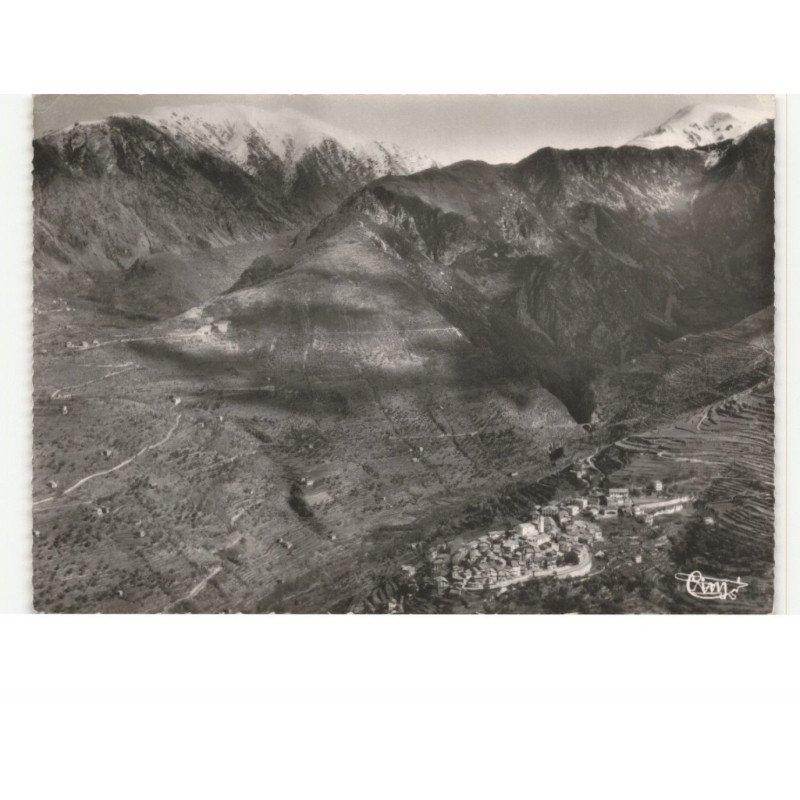 LA BOLLENE-VESUBIE: vue panoramique vue aérienne 10X15 - très bon état
