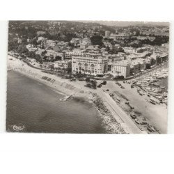 CANNES: plage du midi et le suquet un coin du port vue aérienne 10X15 - très bon état