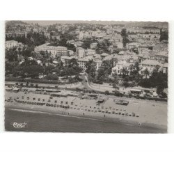 CANNES: la plage du midi et square brougham vue aérienne 10X15 - très bon état