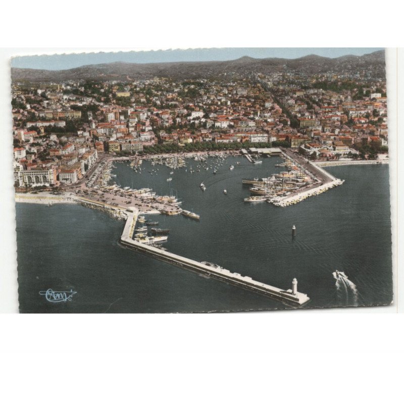 CANNES: port et la ville vue aérienne 10X15 - très bon état