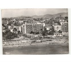 CANNES: la plage du midi et les hôtels vue aérienne 10X15 - état