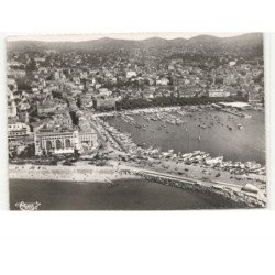 CANNES: vue générale sur le port et quai saint-pierre vue aérienne 10X15 - très bon état