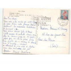 CANNES: vue générale sur le port et quai saint-pierre vue aérienne 10X15 - très bon état