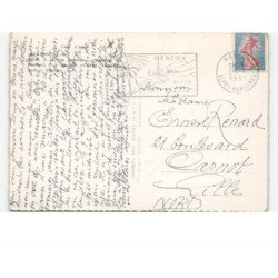 MENTON: vue générale, quartier du borrigo vue aérienne 10X15 - très bon état