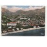 MENTON: au centre le plateau saint-michel, la plage et l'hôtel riviera vue aérienne 10X15 - très bon état