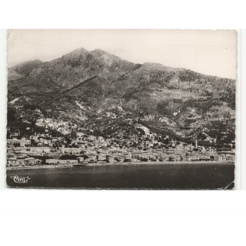 MENTON: golfe de la paix, montagne le berceau vue aérienne 10X15 - très bon état