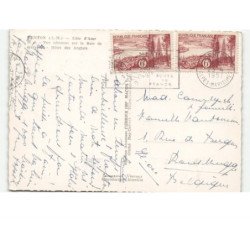 MENTON: la baie de garavan hôtel des anglais vue aérienne 10X15 - état