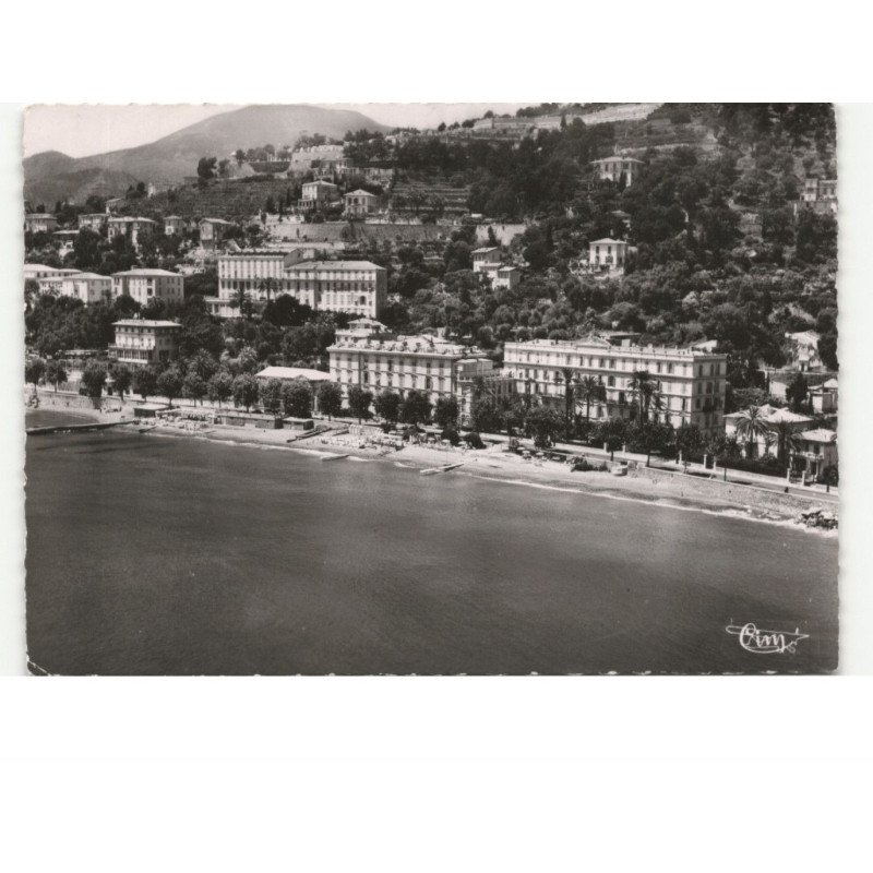 MENTON: la baie de garavan hôtel des anglais vue aérienne 10X15 - très bon état