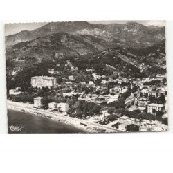 MENTON: quartier du borrigo, à gauche l'hôtel impérial, avenue georges V vue aérienne 10X15 - très bon état