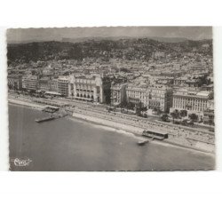 NICE: la promenade des anglails au premier plan, le palais de la méditérranée vue aérienne 10X15 - très bon état
