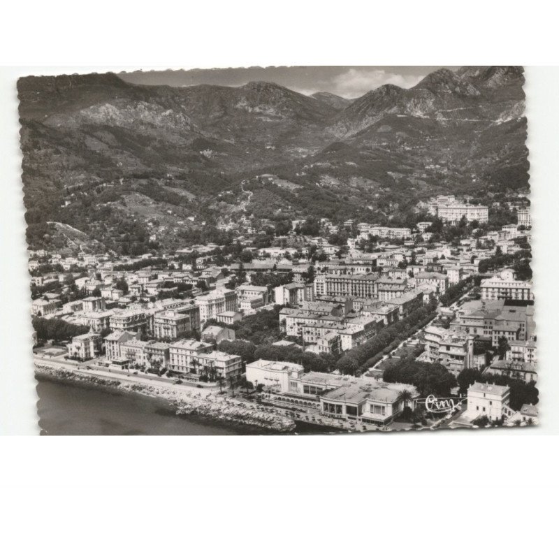 MENTON: le casino et sa plage, terrasses georges vue aérienne 10X15 - très bon état