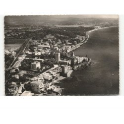 LA NAPOULE: boulevard du midi, le château clews et la plage vue aérienne 10X15 - très bon état