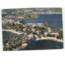 SAINT-JEAN-CAP-FERRAT: les plages des fosses et des fossettes vue aérienne 10X15 - très bon état