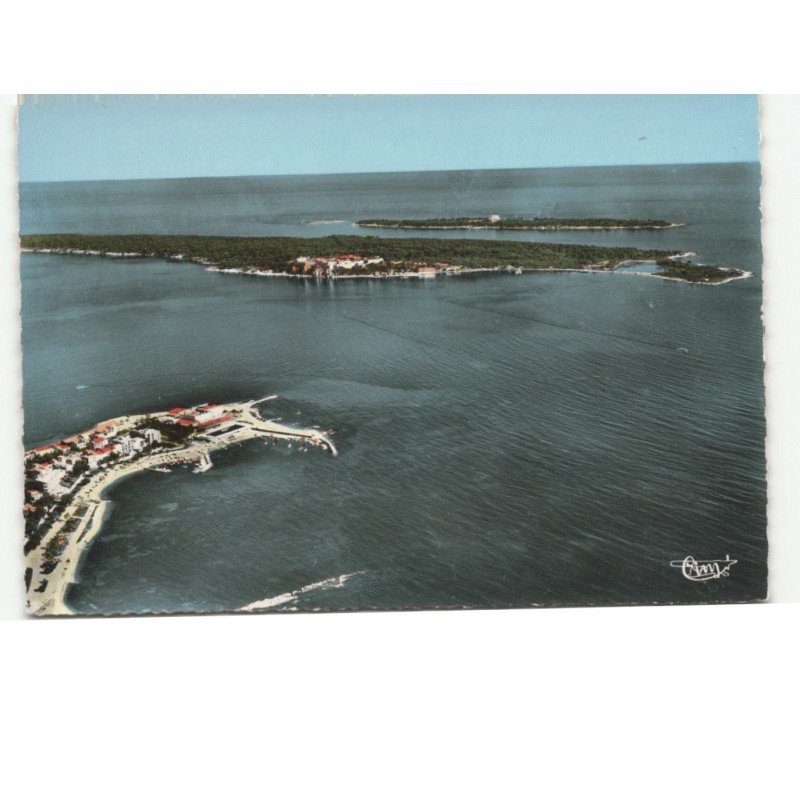 ILE-SAINTE-MARGUERITE: cap de la croisette iles sainte-marguerite et saint-honorat aérienne 10X15 - très bon état