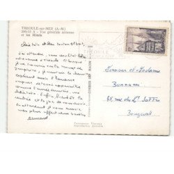 THEOULE-sur-MER: vue générale et les hôtels vue aérienne 10X15 - très bon état