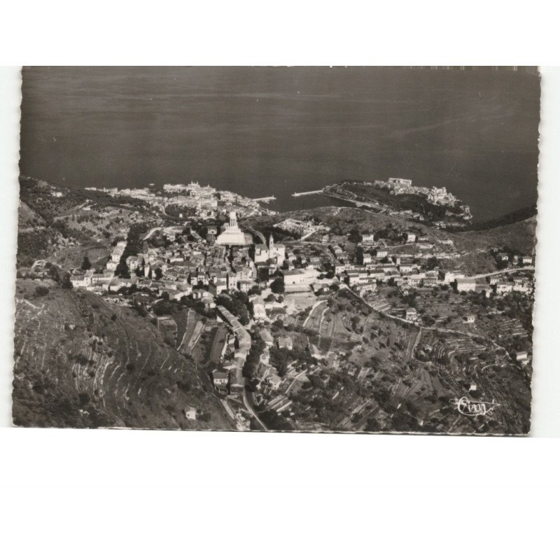 LA TURBIE: dans le fond, la principauté de monaco vue aérienne 10X15 - très bon état