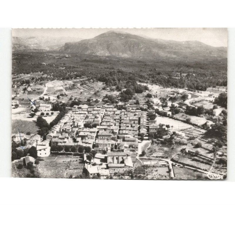 VALBONNE: vue générale au fond gorges du loup et pic des gourmettes vue aérienne 10x15 - très bon état