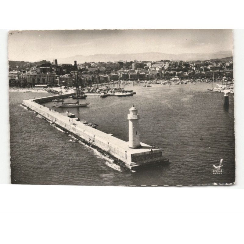 CANNES: le phare vue aérienne 10x15 - très bon état