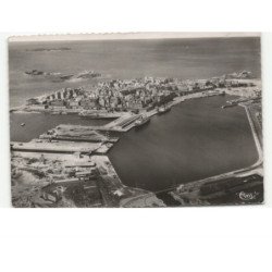 SAINT-MALO: le port et la vieille ville vue aérienne 10X15 - très bon état