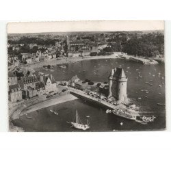 SAINT-SERVAN: la tour solidor et le port saint-père vue aérienne 10X15 - état