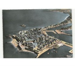 SAINT-MALO: ville intra muros vue aérienne 10X15 - très bon état