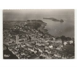 CANCALE: générale de la ville, le rocher de cancale et le fort des rimains vue aérienne 10X15 - très bon état