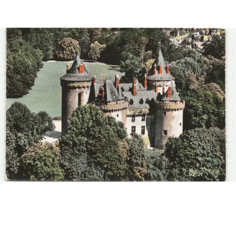 COMBOURG: le château, côté sud vue aérienne 10X15 - très bon état