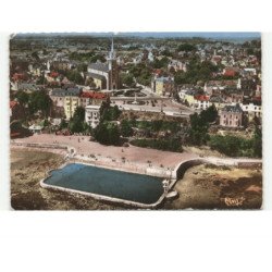 DINARD: la piscine et de l'église vue aérienne 10X15 - très bon état