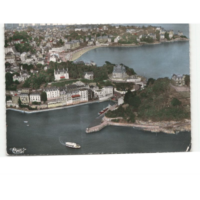 DINARD: les vedettes, la plage et pointe de la malouine vue aérienne 10X15 - très bon état