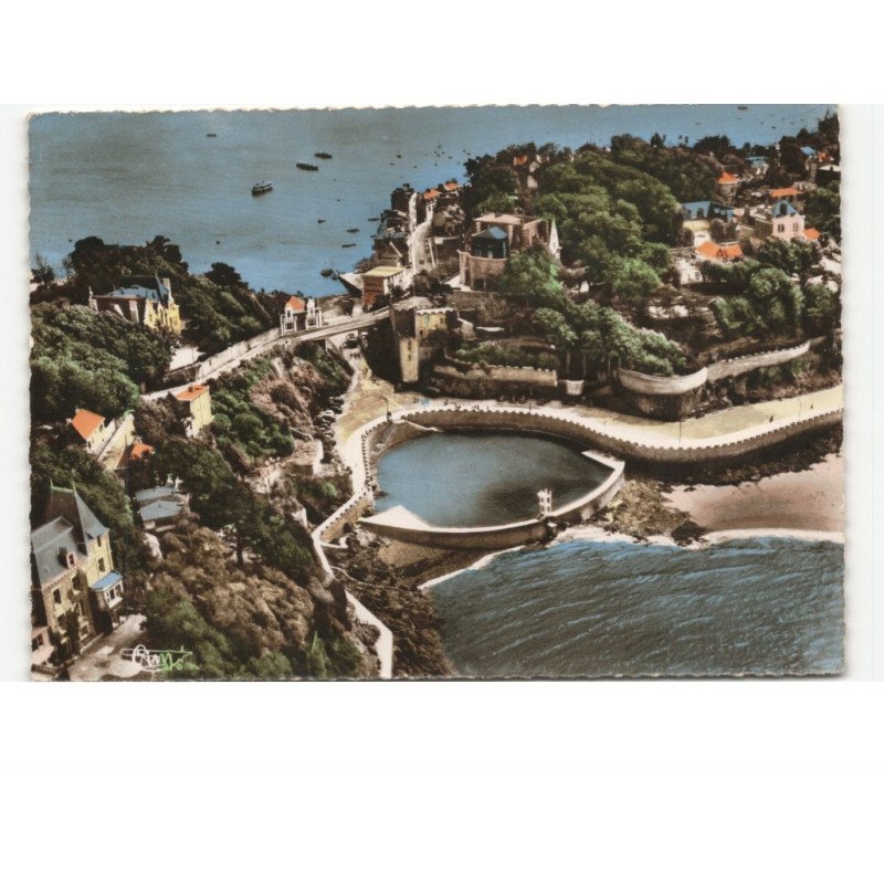 DINARD: la piscine et le pont emeraude vue aérienne 10X15 - très bon état