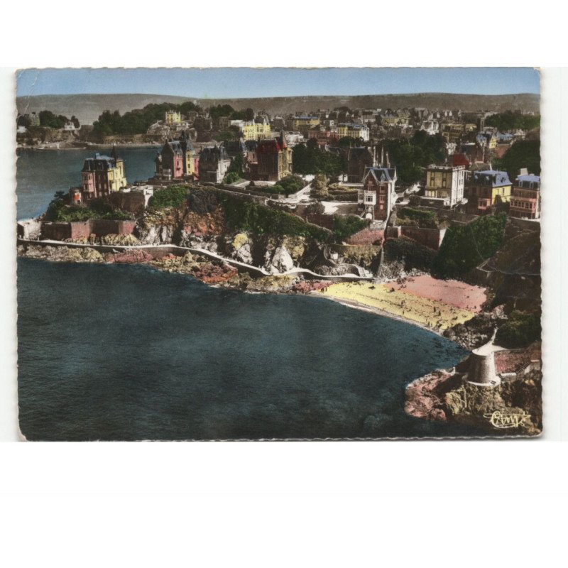 DINARD: la pointe de la malouine et la plage vue aérienne 10X15 - état
