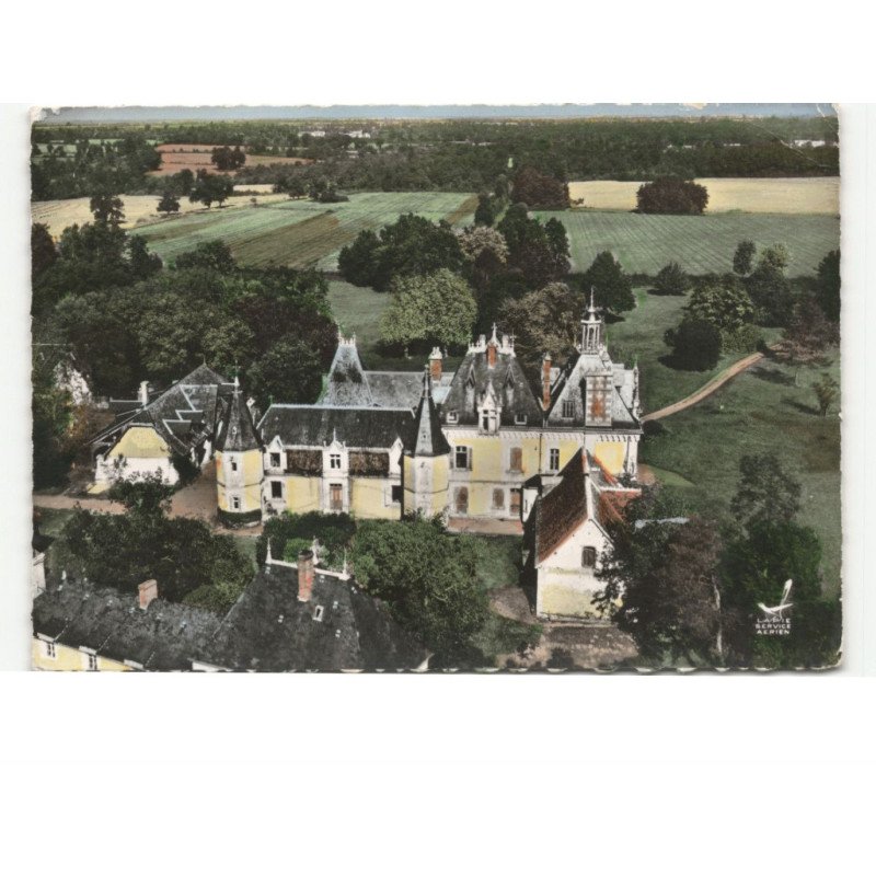 BELABRE: le château du tardet vue aérienne 10X15 - état