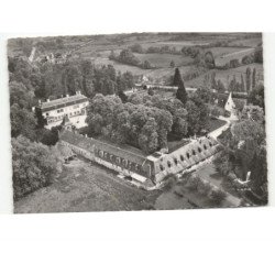 SAINT-MICHEL-en-BRENNE: mairie-écoles et colonie de vacances vue aérienne 10X15 - très bon etat